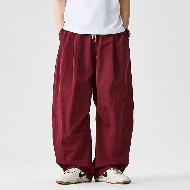 Kaio | Wide Leg Drawstring Urban Trousers
