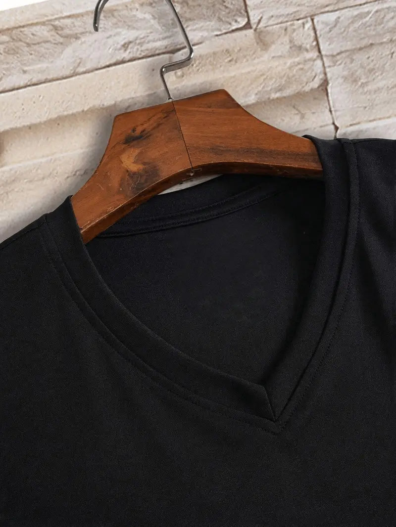 Fraga | V-Neck Slim Fit Mens T-Shirt