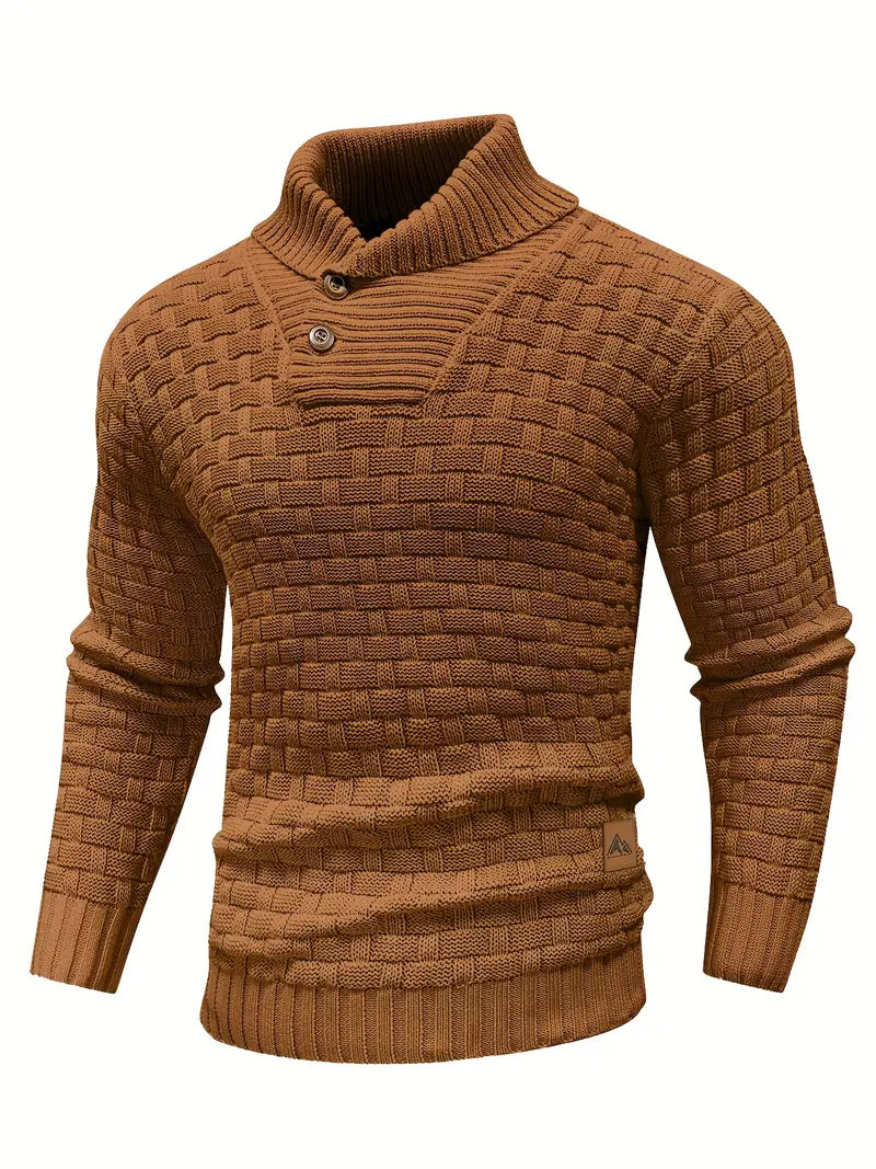 Homero | Textured Knit Turtleneck Long Sleeve Jumper