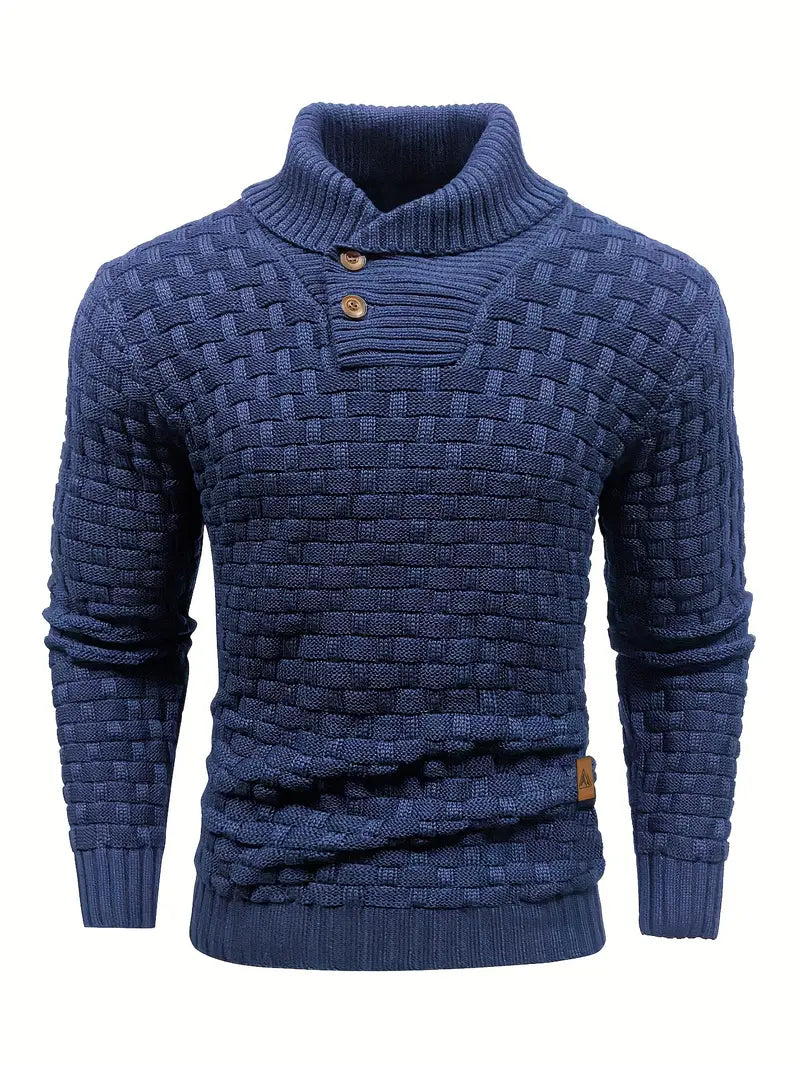 Homero | Textured Knit Turtleneck Long Sleeve Jumper