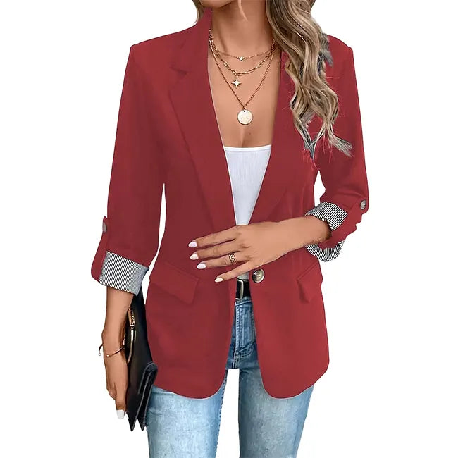 Rigieta | Blazer With Rolled Sleeves and Lapels