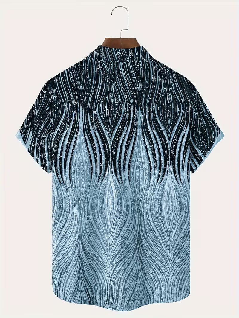 Klenn - Short Sleeve Printed Button Up Shirt