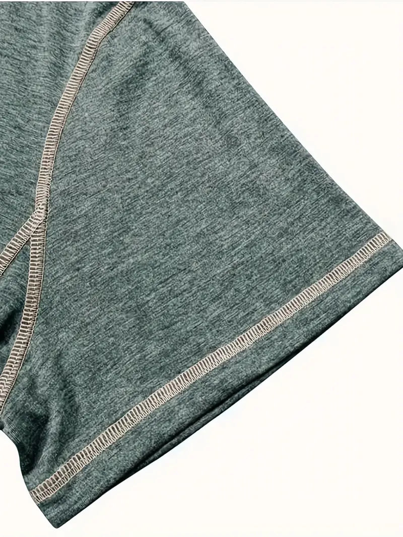 Orazio | Short Sleeve Henley Neck T-Shirt