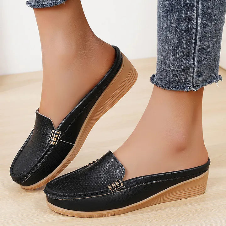 Morgani | Mule Loafers with Wedge Sole
