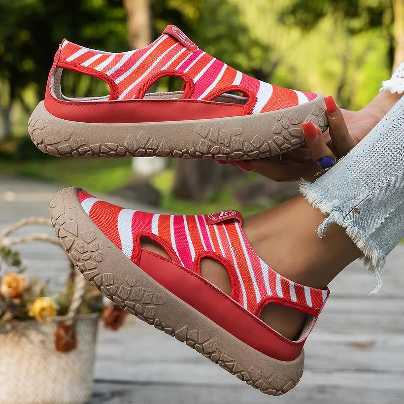 Lucia | Maylis Textured Sole Wedge Shoes