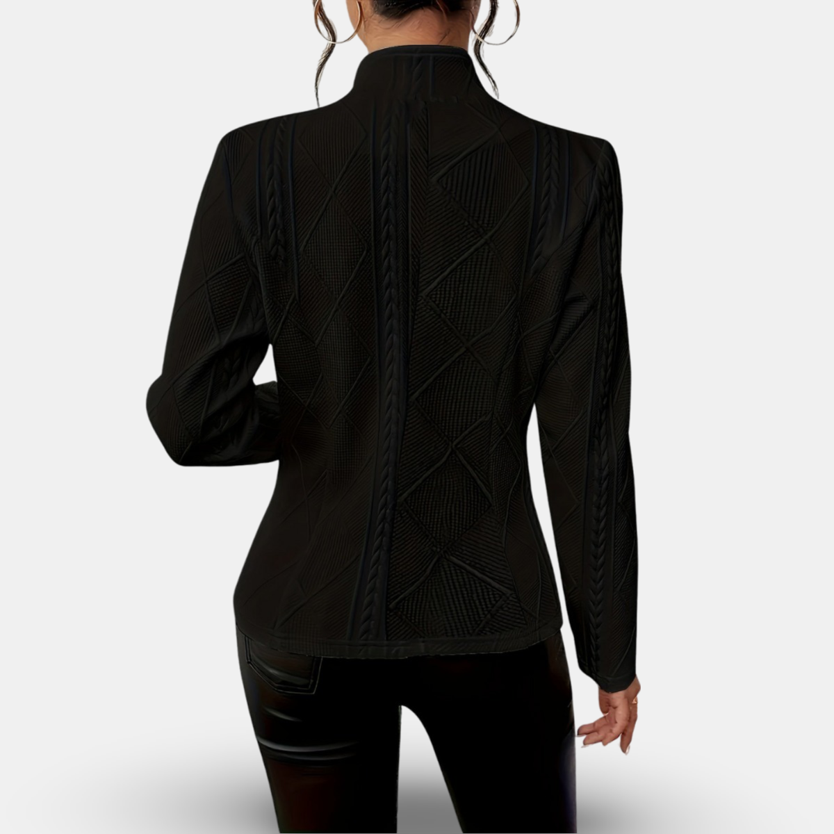 Lynn | Blazer Long Sleeve Textured Button Front