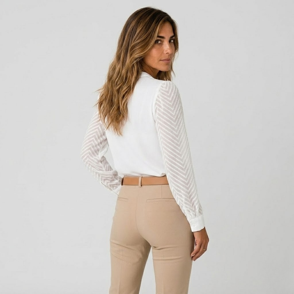 Nikki | Long Sleeve Blouse with V Neck