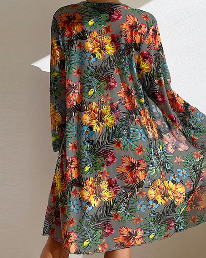 Vitoriya | Floral Three-Piece High-Waisted Bikini Set