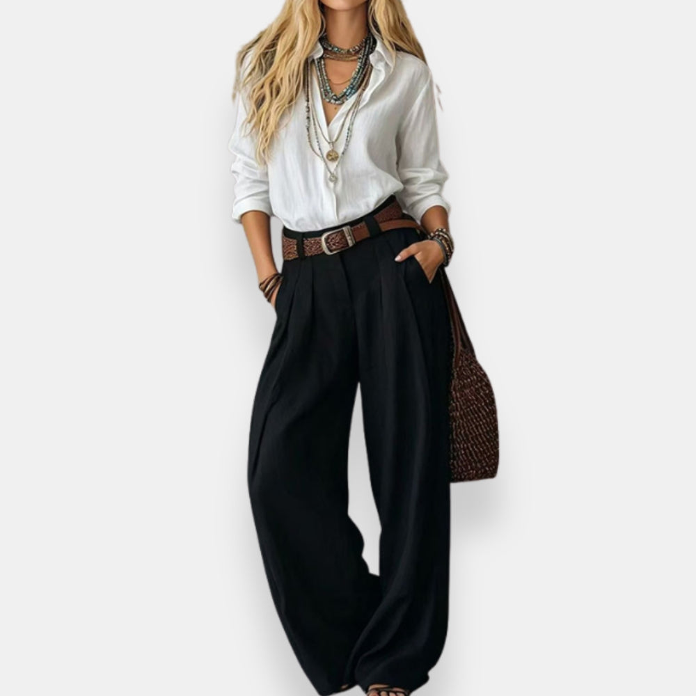 Orable | Shirt and Wide Leg Trouser Set