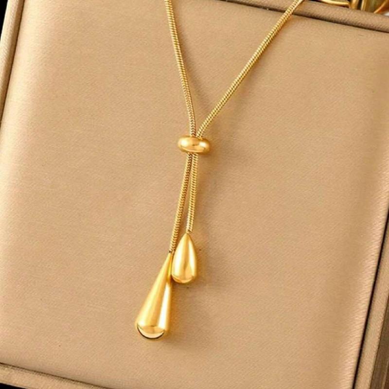 Sillyna | Necklace with Adjustable Teardrop Drop Pendants