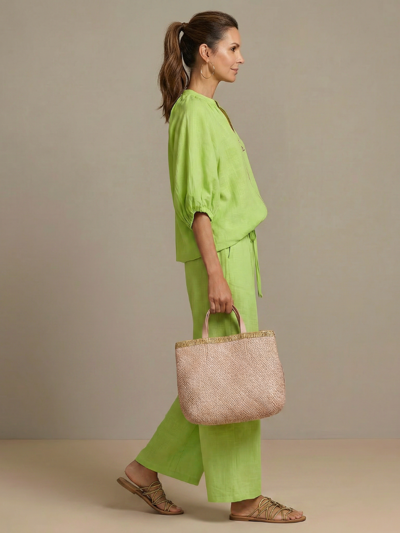 Sharina | Zip Front Wide Leg Trouser Set