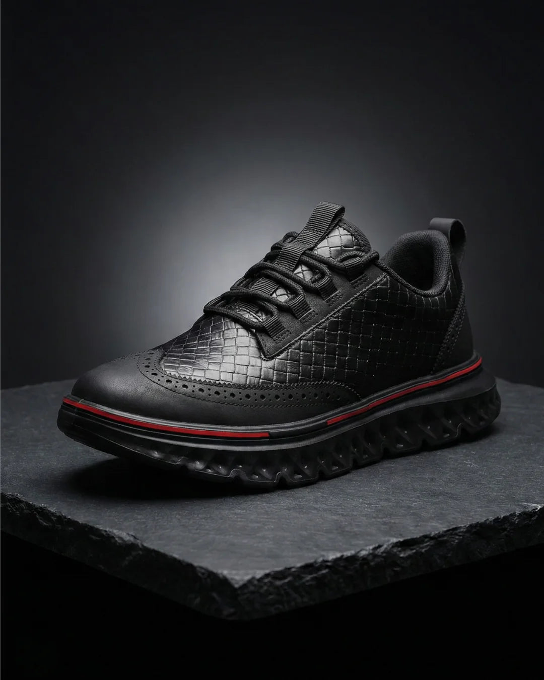 Kremer - Woven Lace Up Casual Sneakers