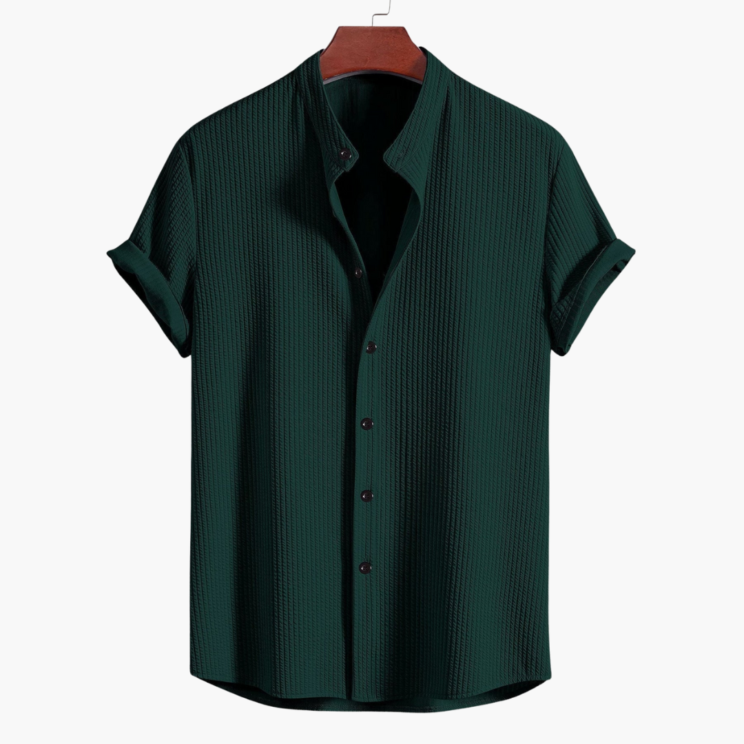 Geoffrey | Shirt with Textured Short Sleeves