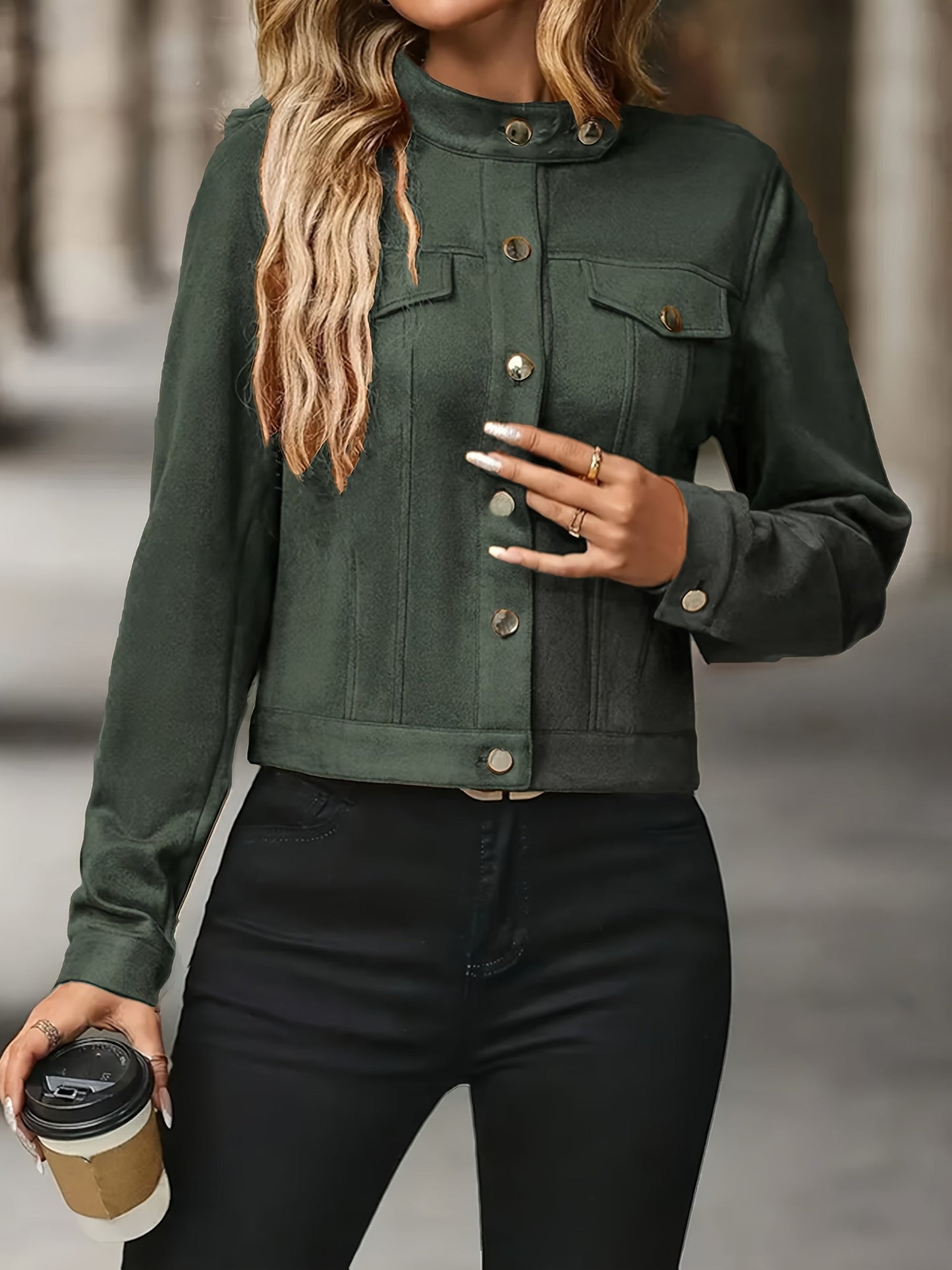 Slavica | Long Sleeve Button Front Vintage Jacket