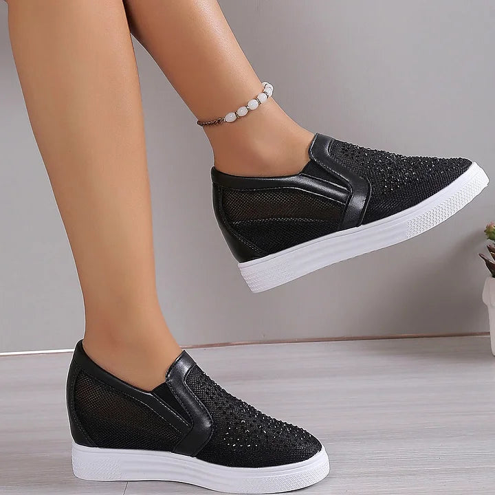 Romila | Mesh Slip On Platform Trainers