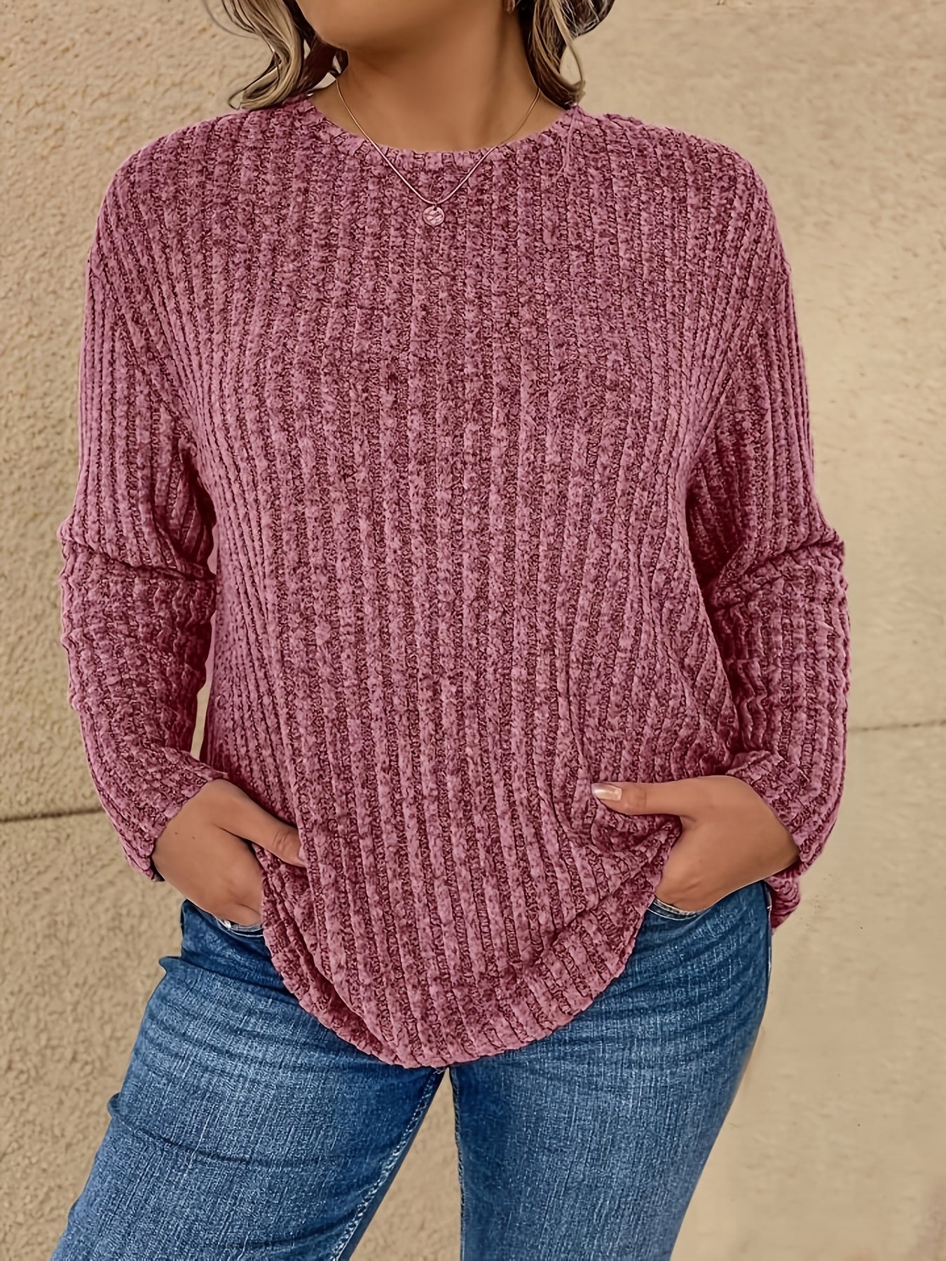 Katiya | Sweater with Textured Ribbed Relaxed Fit