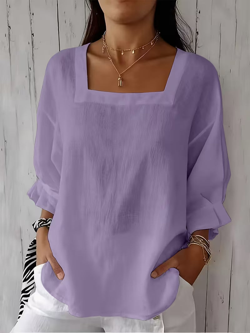 Alvessa | Blouse Square Neck Three Quarter Sleeves
