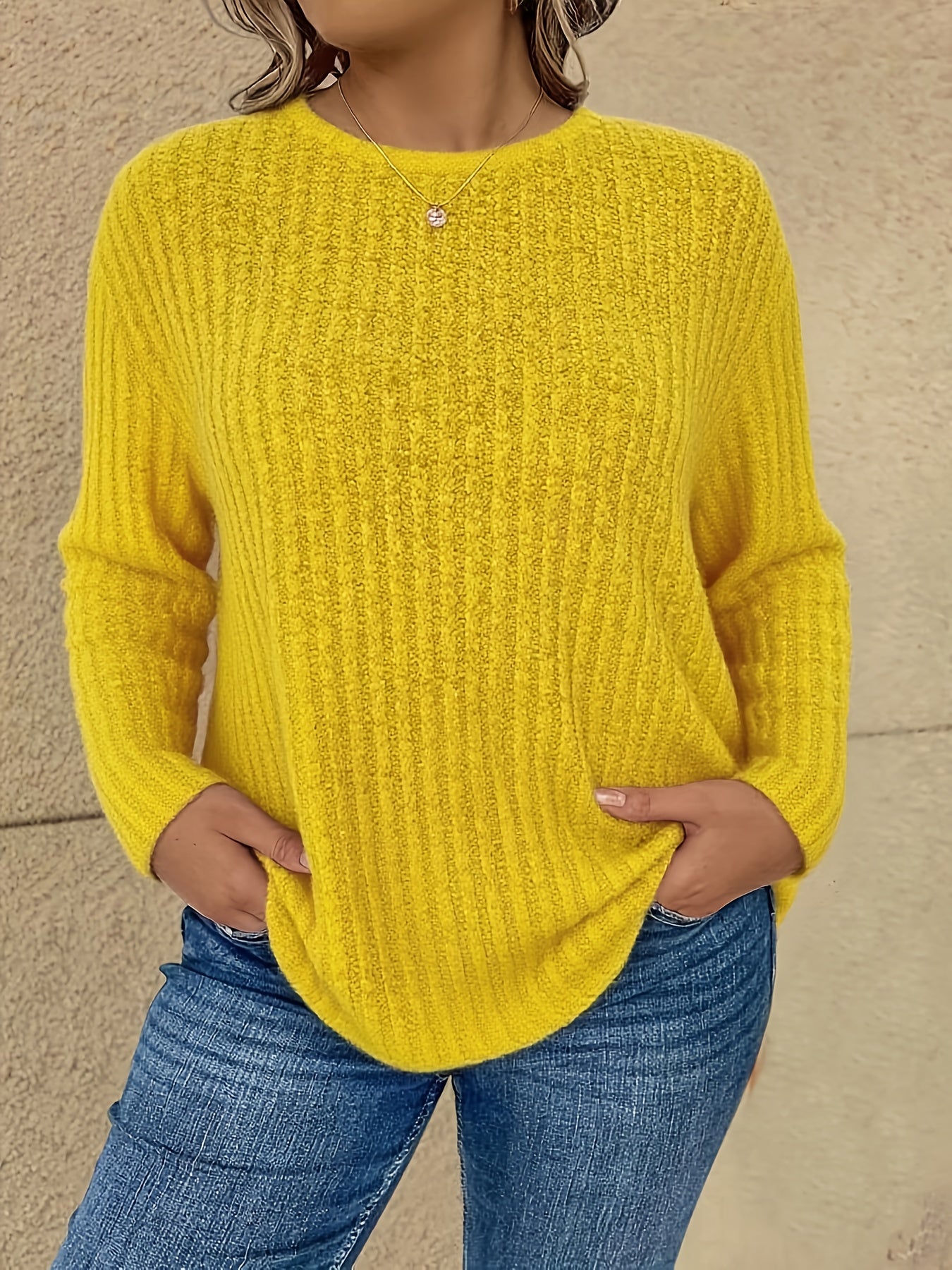 Katiya | Sweater with Textured Ribbed Relaxed Fit