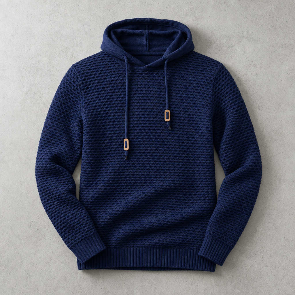 Johannes | Hoodie with Textured Knit and Drawstring