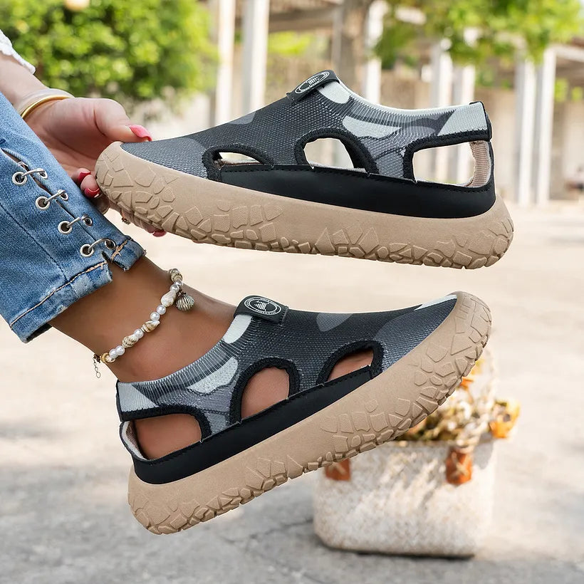 Lucia | Maylis Textured Sole Wedge Shoes