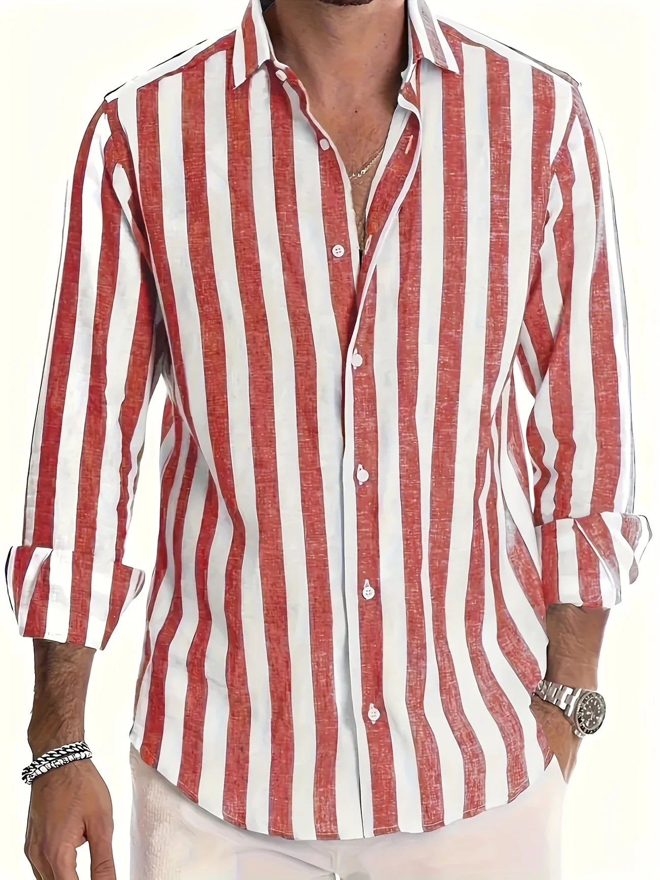 George | Long Sleeve Striped Button Shirt