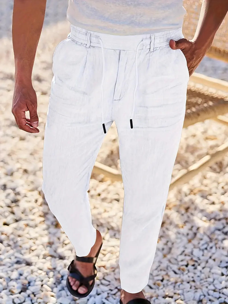 Nichols | Mens Linen Summer Trousers