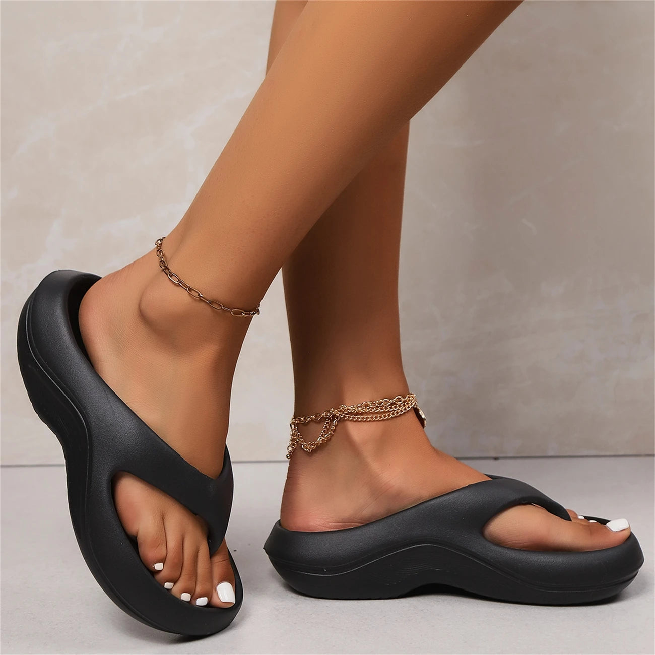 Iryna | Platform Slide Sandals Open Toe