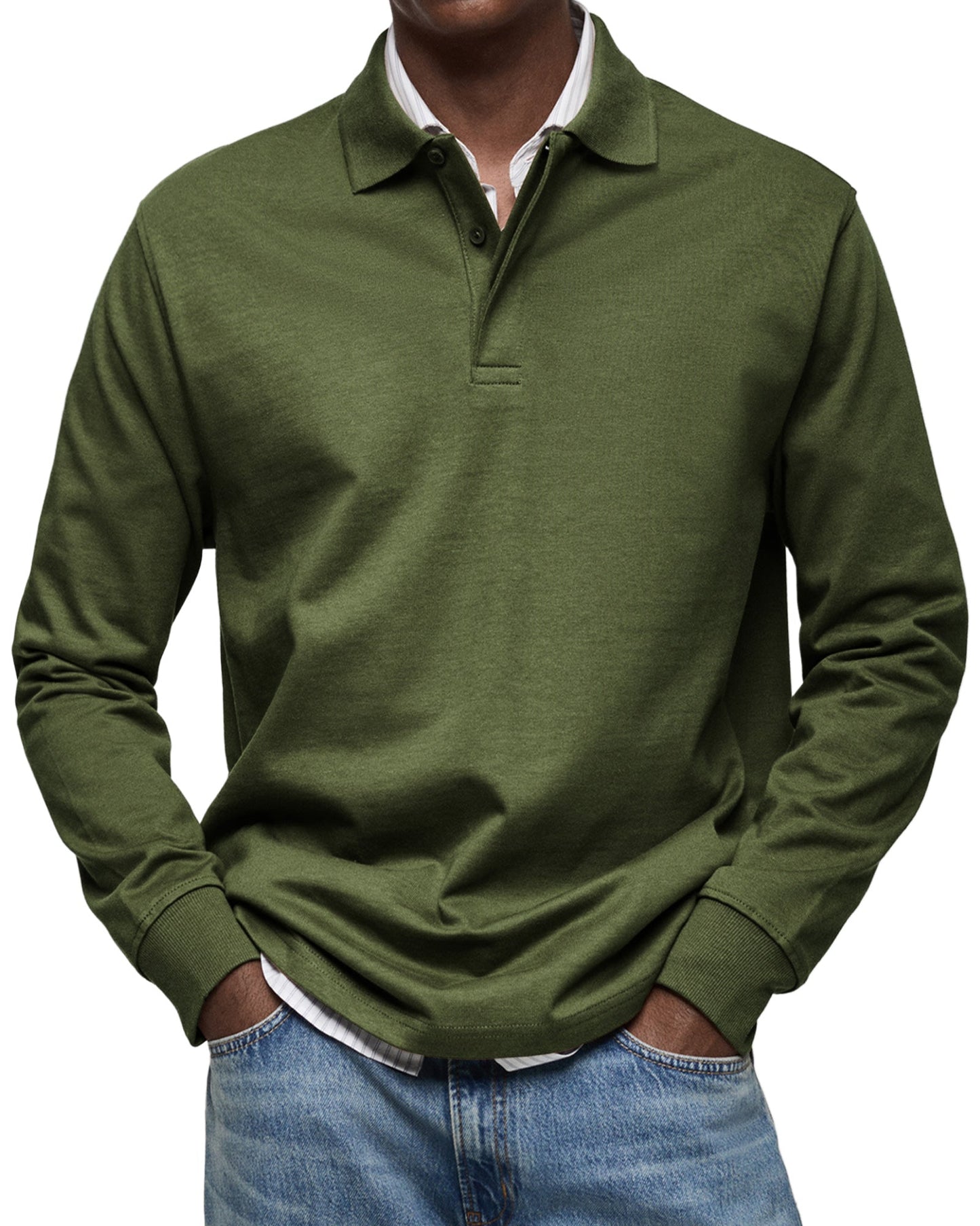 Joseba - Long Sleeve Polo Collar Shirt