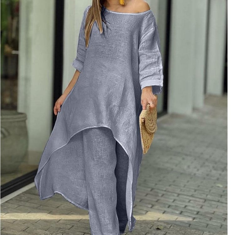 Liselotte | Two Piece Asymmetric Tunic Trouser Set