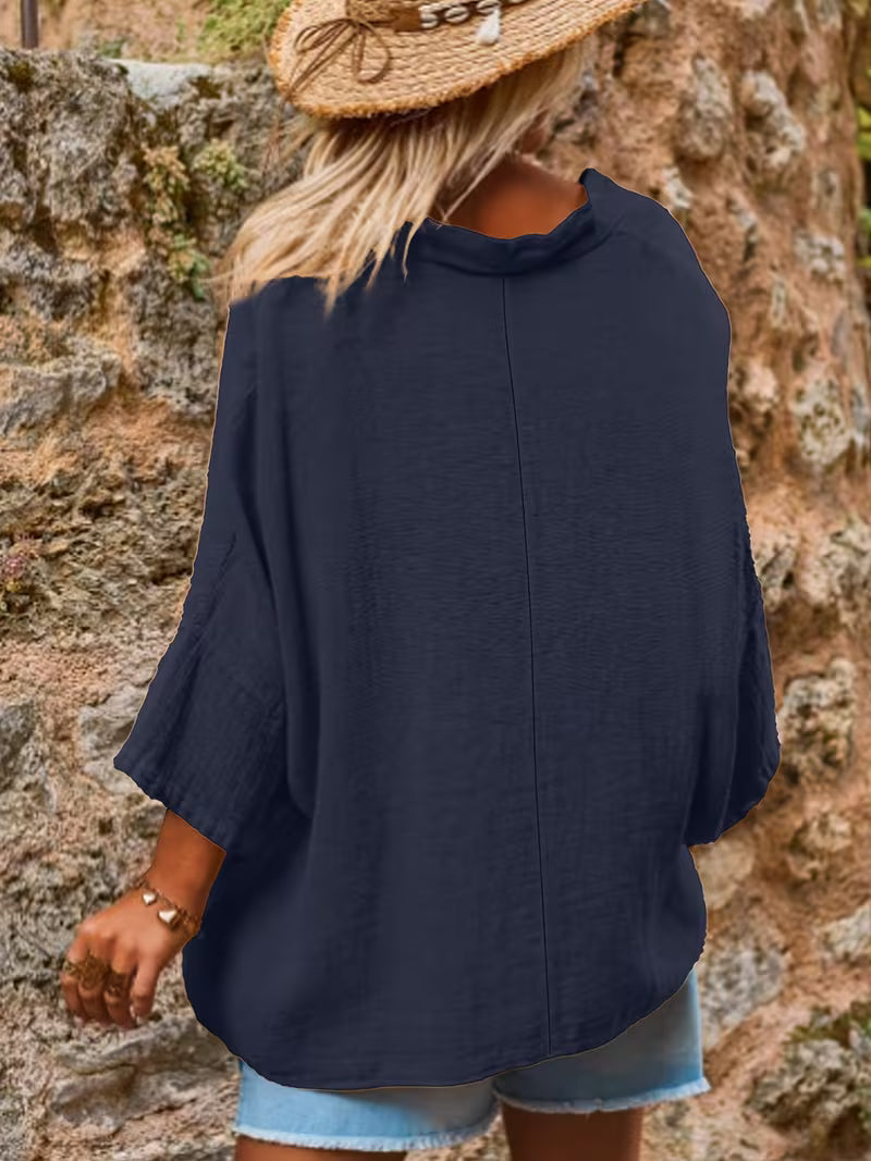 Sienna | V-neck Batwing Sleeve Top in Multiple Colours