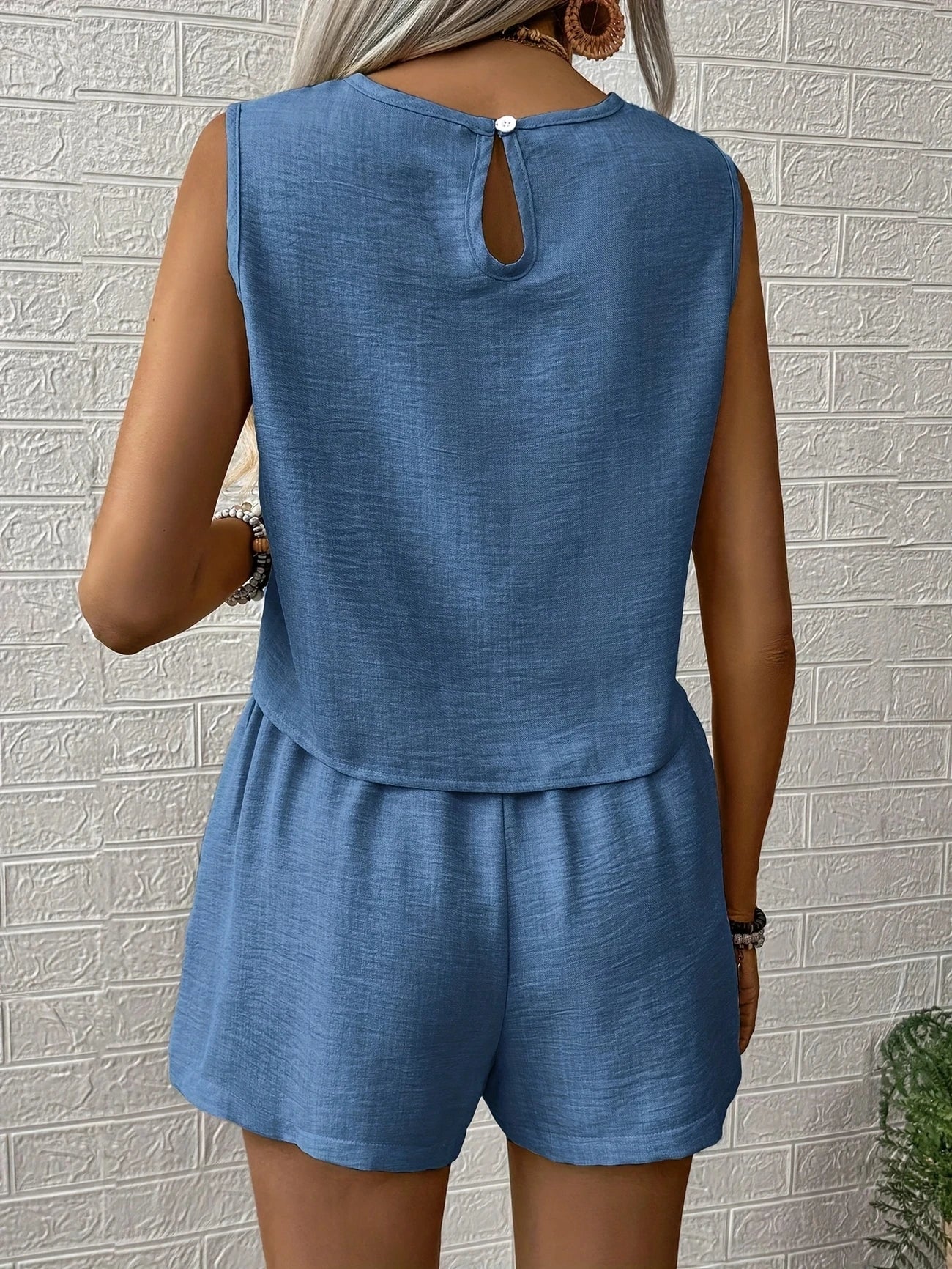 Nella | Sleeveless Top And Shorts Co Ord Set
