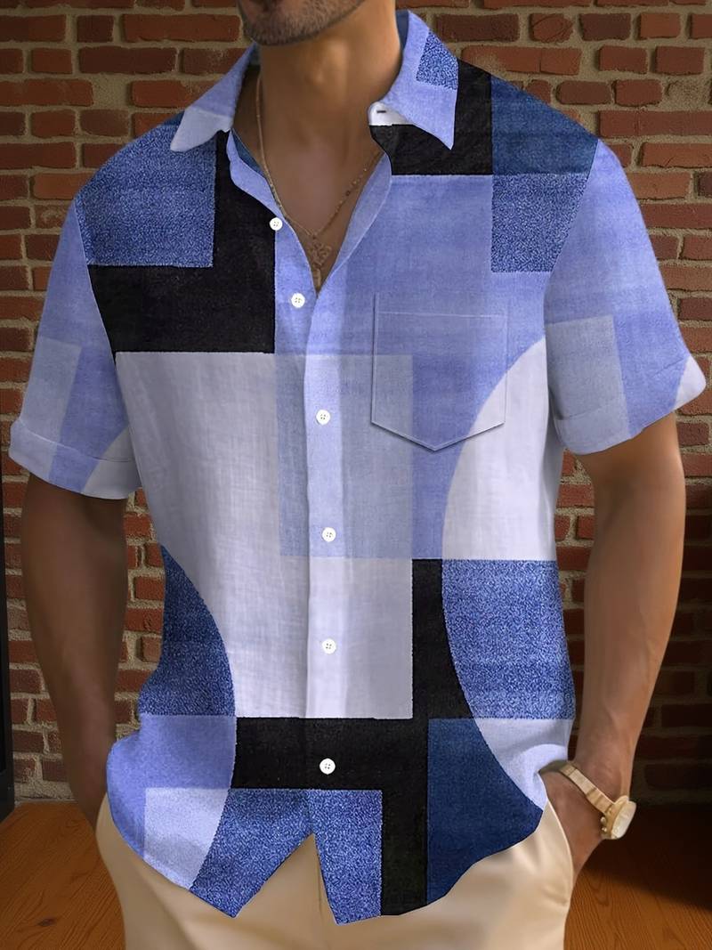 Boucher | Geometric Print Short Sleeve Shirt