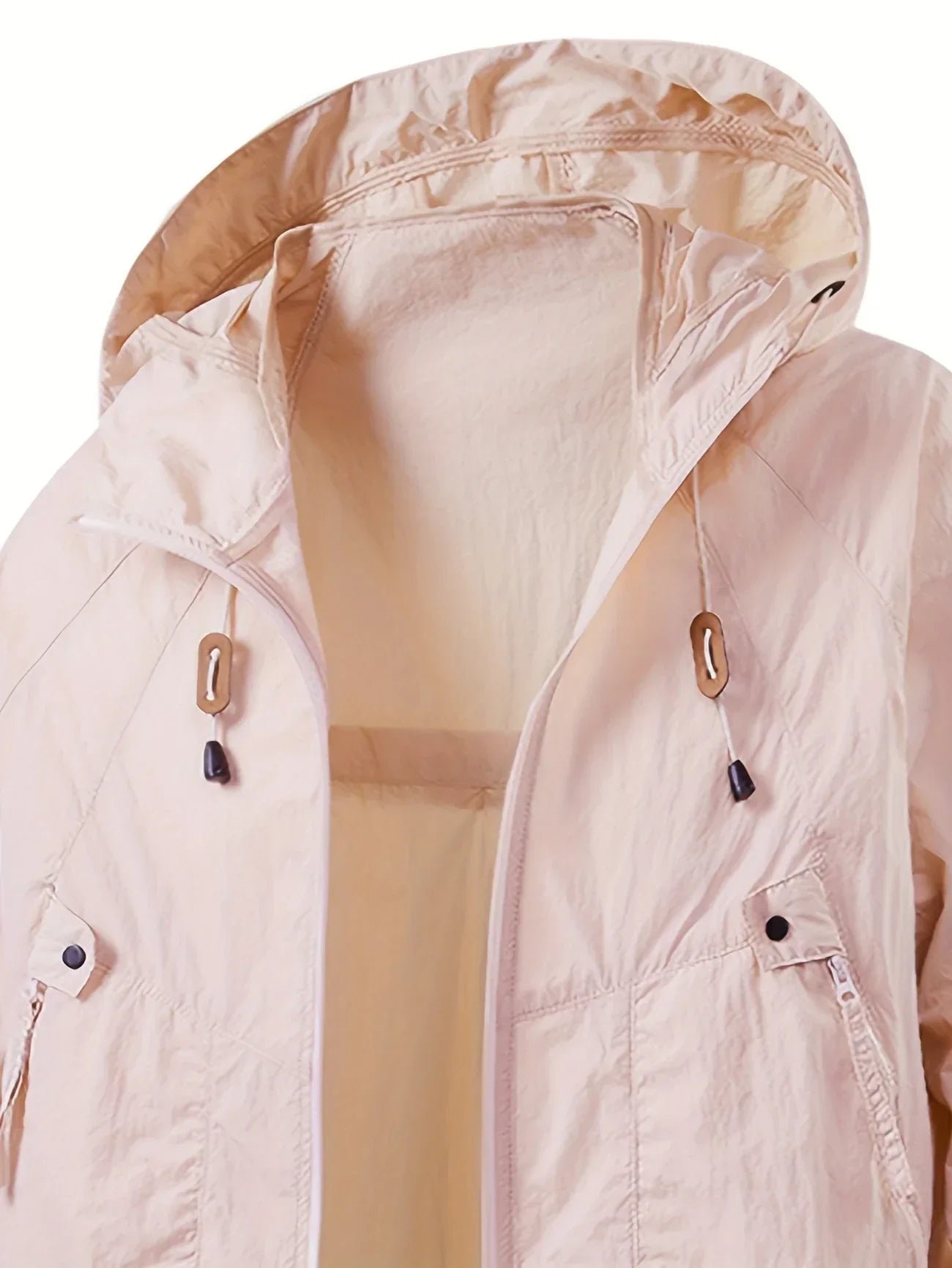 Vrenda | Hooded Lightweight Zip Front Jacket