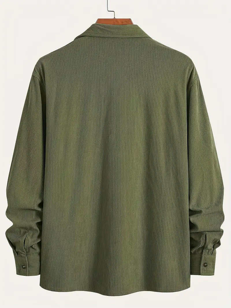Rickey | Corduroy Button-Up Shirt with Chest Pockets