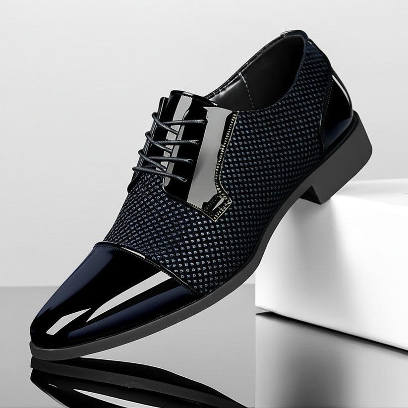 Dernard | Glossy Lace-Up Dress Shoes