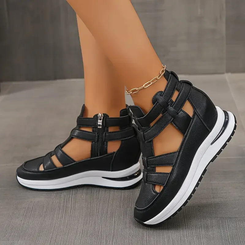 Souad - Wedge Sandal Trainers With Side Zip