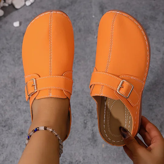 Latina - Buckle Strap Mule Shoes