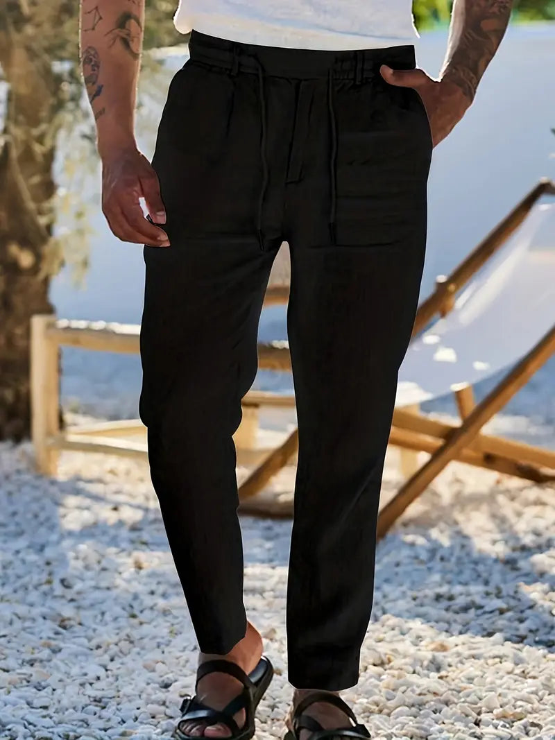 Nichols | Mens Linen Summer Trousers