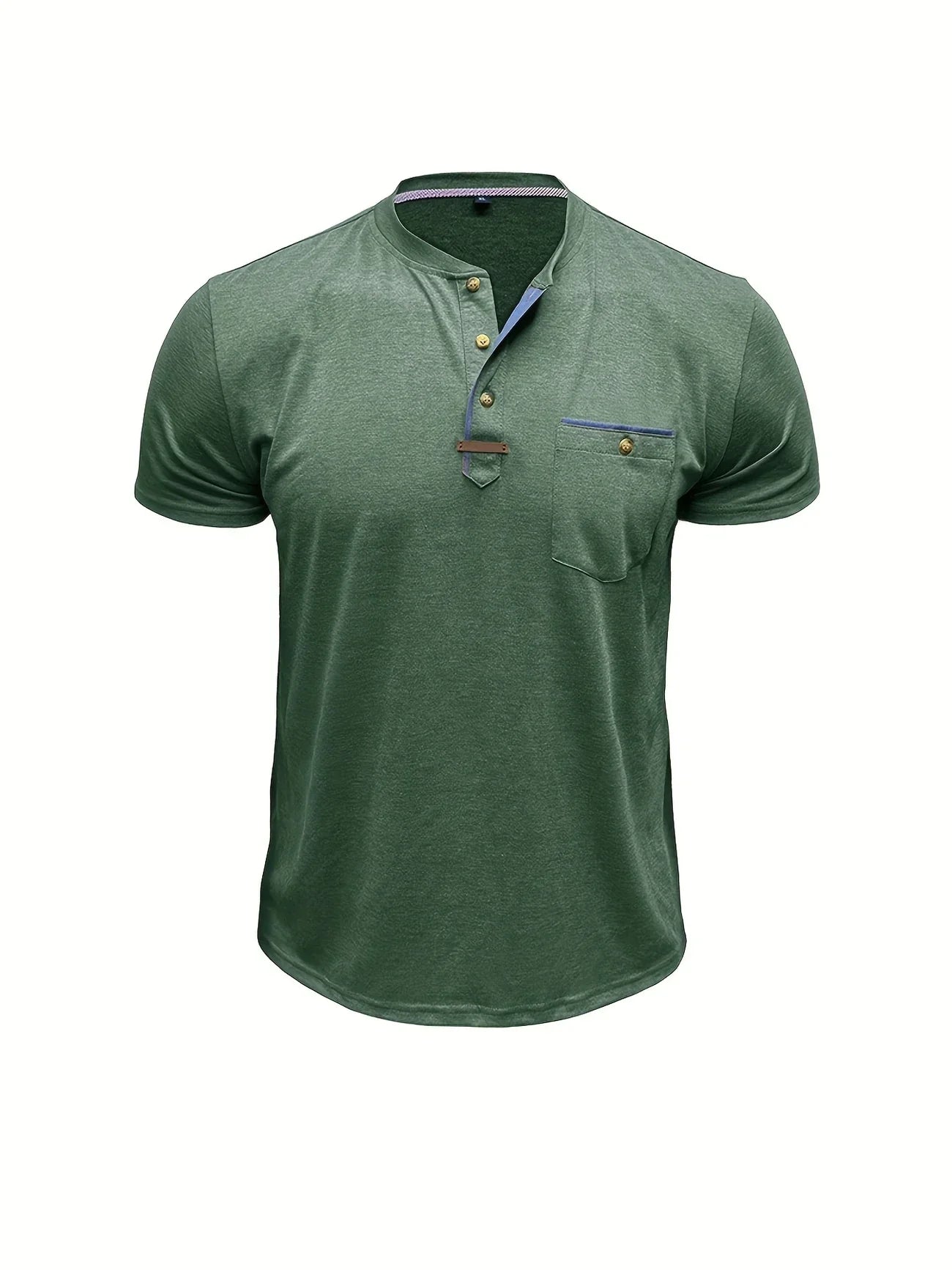 Saxon | Short Sleeve Henley Pocket T Shirt