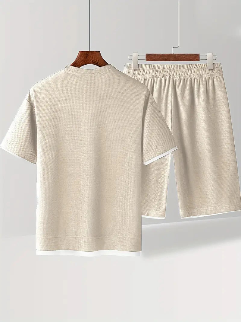 Freire | Waffle Knit T-Shirt Short Co-ord Set