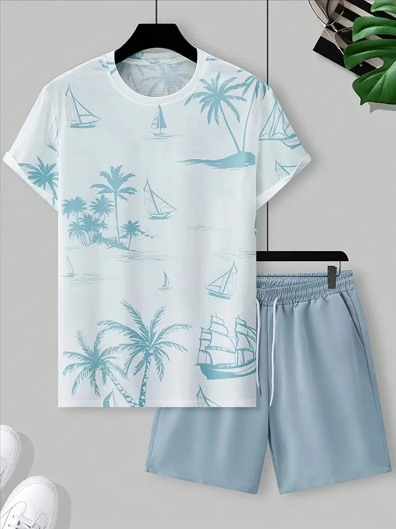 Barea | T Shirt Shorts Set Tropical Print