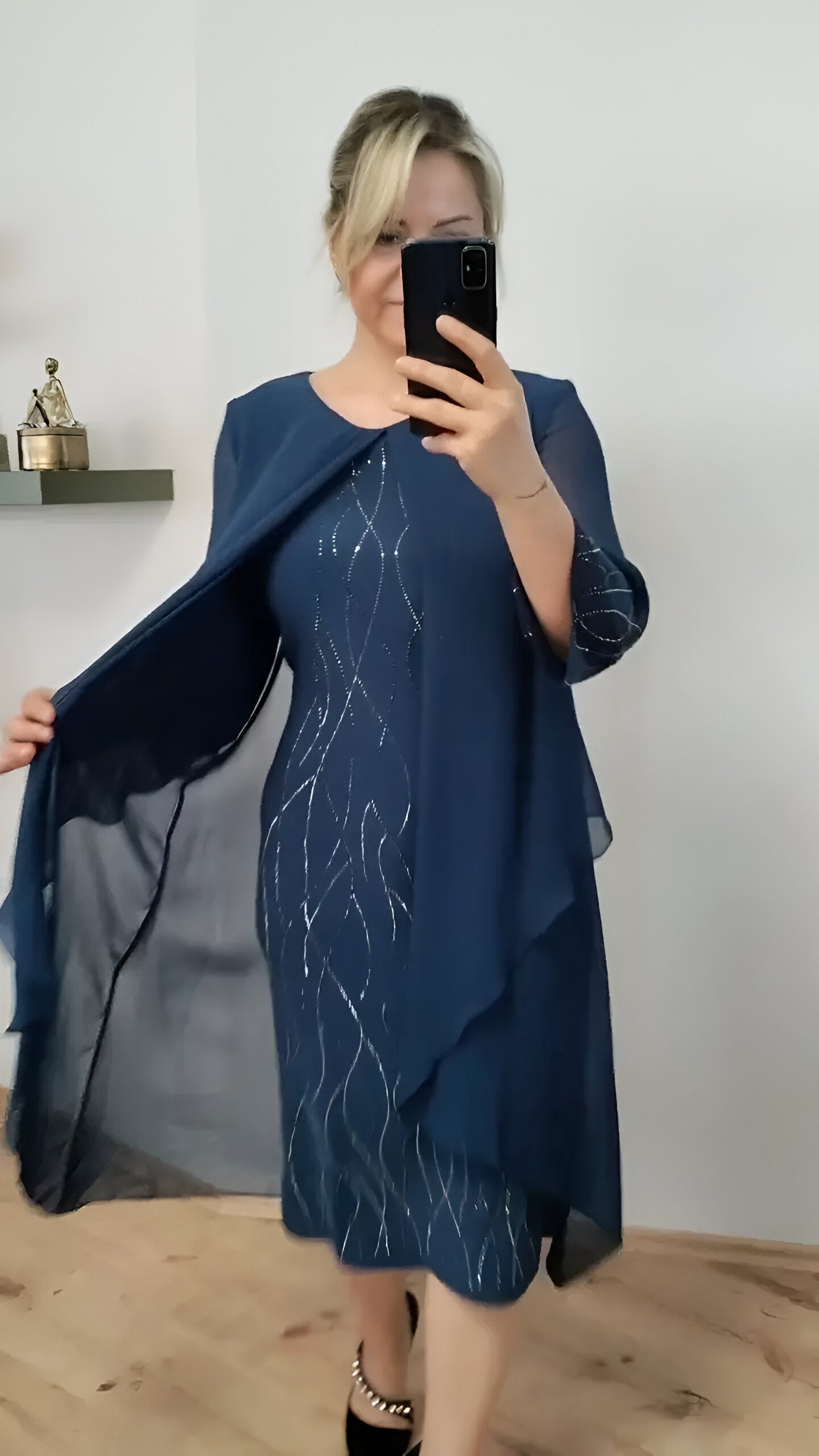 Nienke - Layered Chiffon Midi Overlay Dress