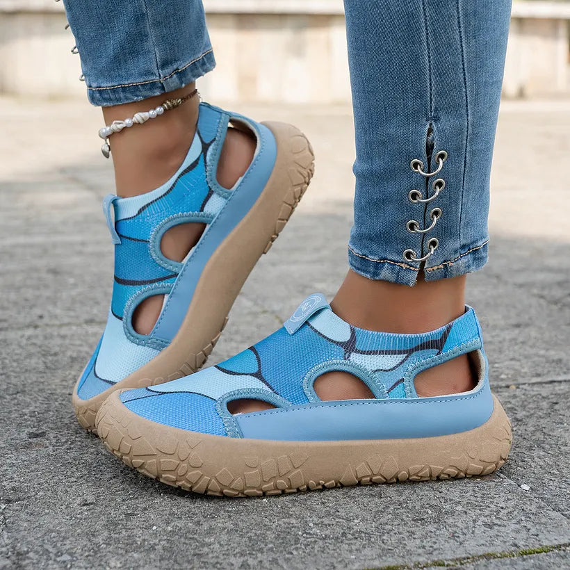 Lucia | Maylis Textured Sole Wedge Shoes