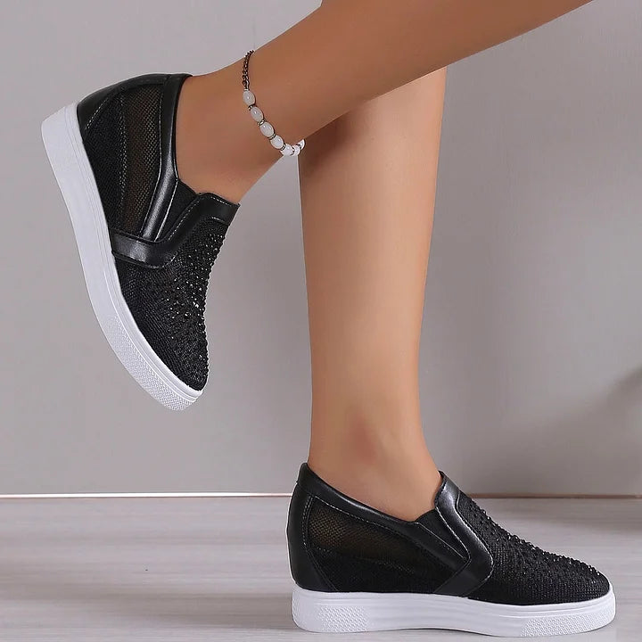 Romila | Mesh Slip On Platform Trainers