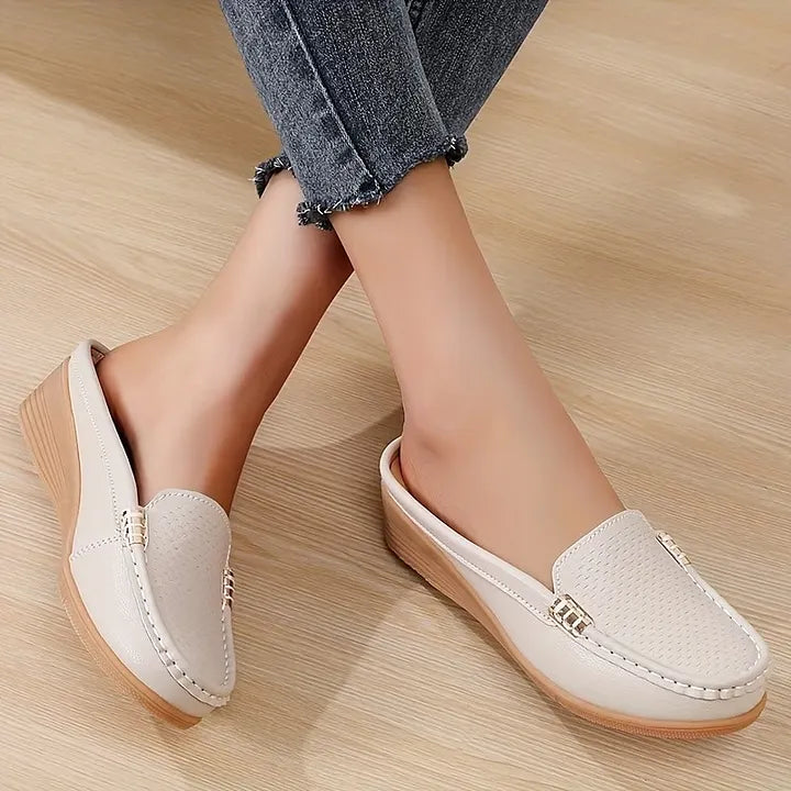 Morgani | Mule Loafers with Wedge Sole