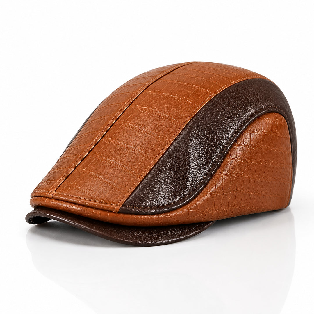 CrownCraft | Flat Cap Textured Two-Tone Panel Design