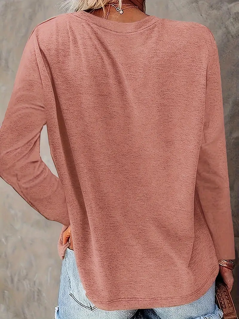 Levine | Long Sleeve Sunflower Print Tunic Top