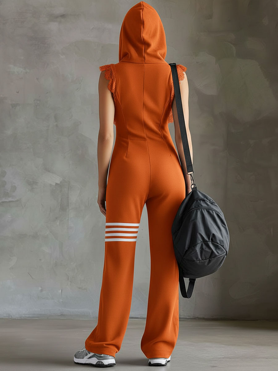 Riane | Hooded Sleeveless Wide Leg Jumpsuit
