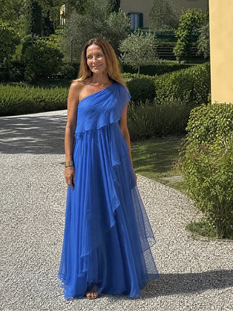 Seyma | One Shoulder Ruffle Maxi Dress