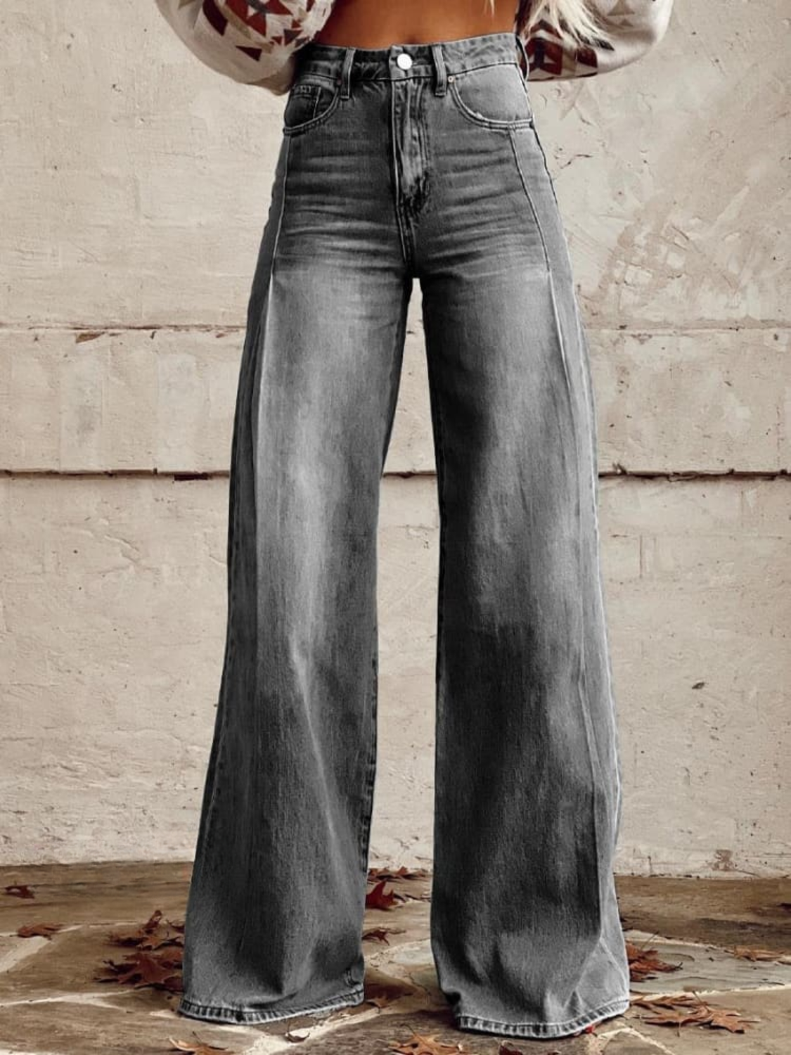 DOROTEA | Wide-Leg Jeans with High-Rise Waist and Seams